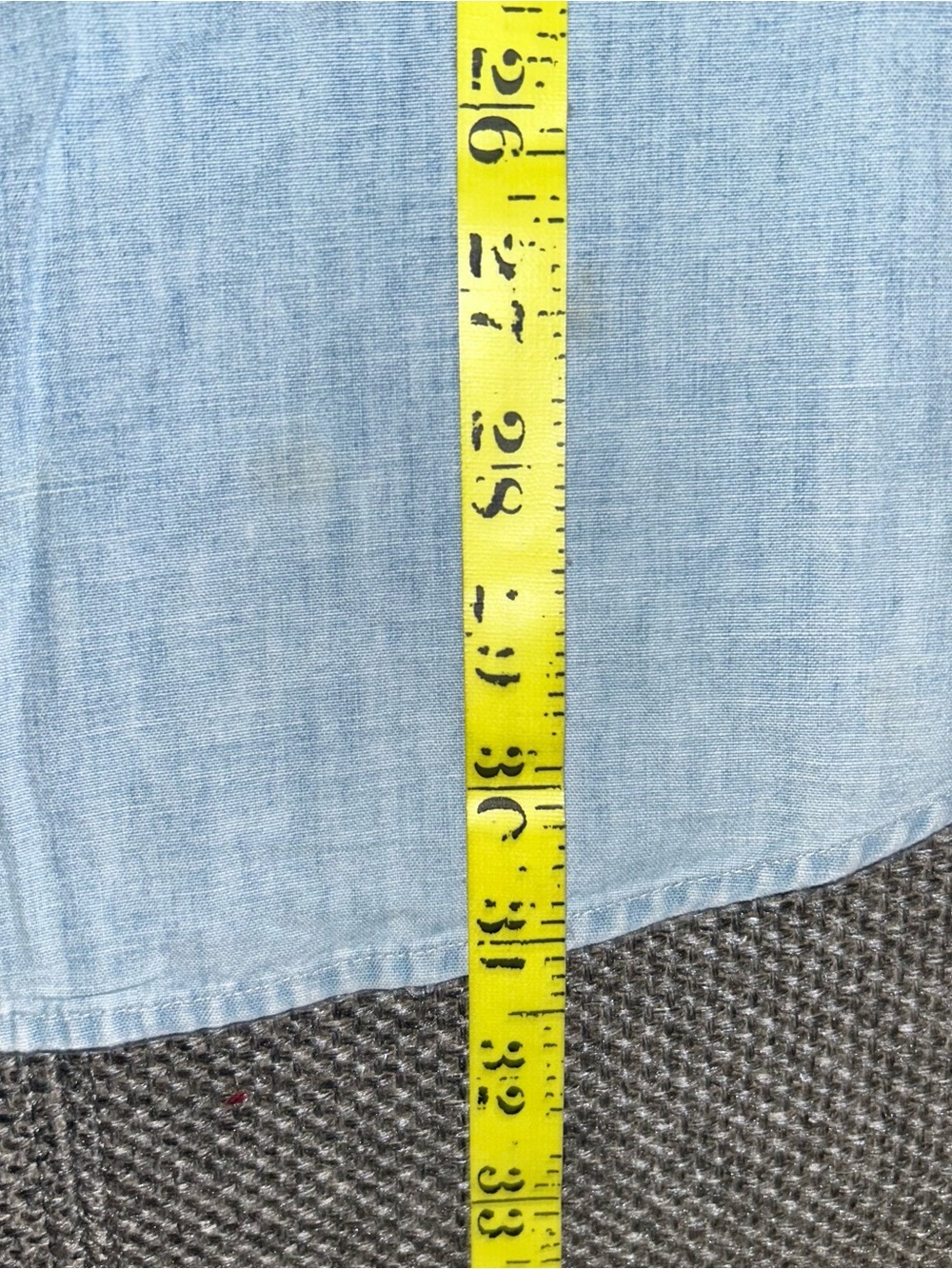 Rare 90s Polo by Ralph Lauren Pale Blue Denim Military Workshirt - Picture 5 of 6